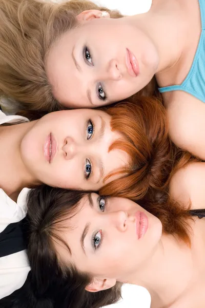 Trzy kobiety miło — Zdjęcie stockowe