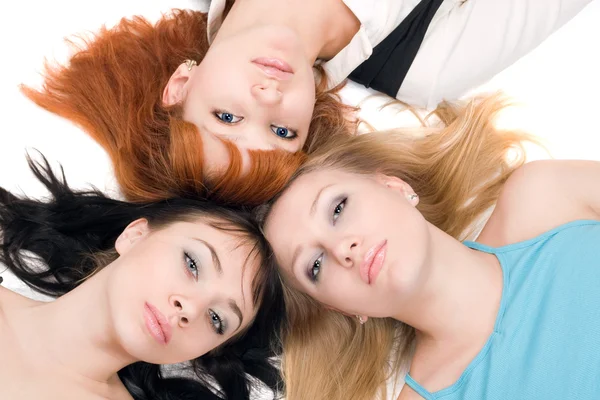 Three young women — Stock Photo, Image
