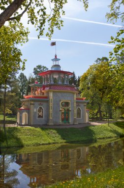 Pavilion in Chinese style in Tsarskoe Selo clipart