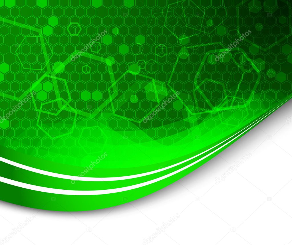 Abstract green hexagon background Stock Vector by ©phyZick 5474892