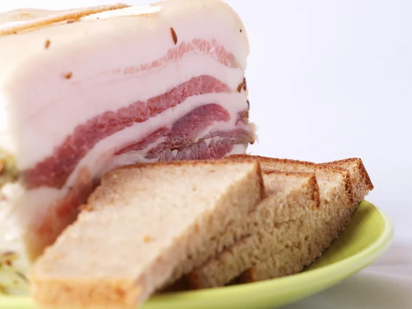 stock image Bacon with slices of bread