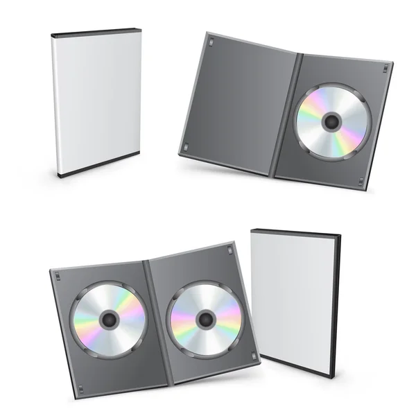 3d vector cajas de DVD — Vector de stock