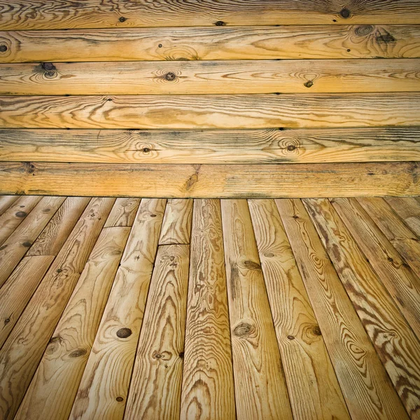 Pine floor and wall — Stock Photo, Image