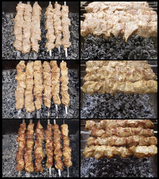 시 케밥 준비 — 스톡 사진