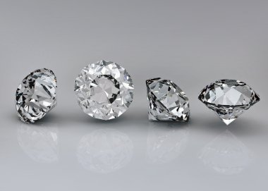 Collection of round diamond clipart