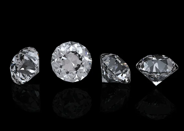 Collezione di diamante rotondo — Foto Stock