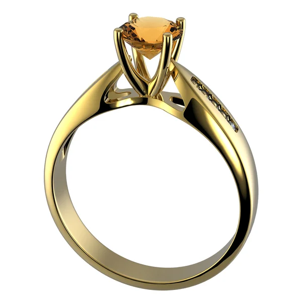 stock image Ring with diamond isolated