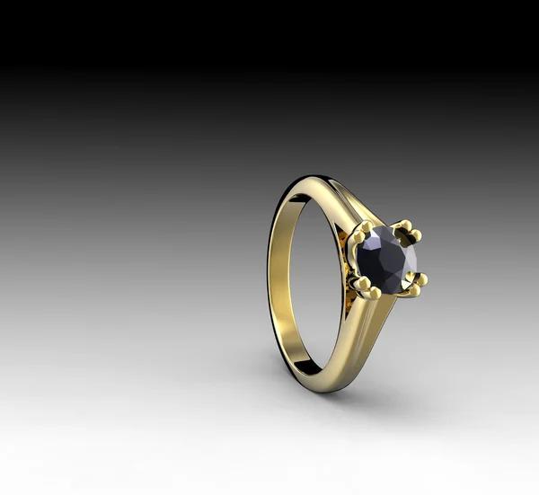 Кольцо с алмазом — стоковое фото