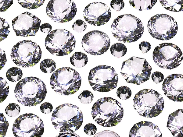 Zestaw okrągłych diamentów. kamień szlachetny — Zdjęcie stockowe