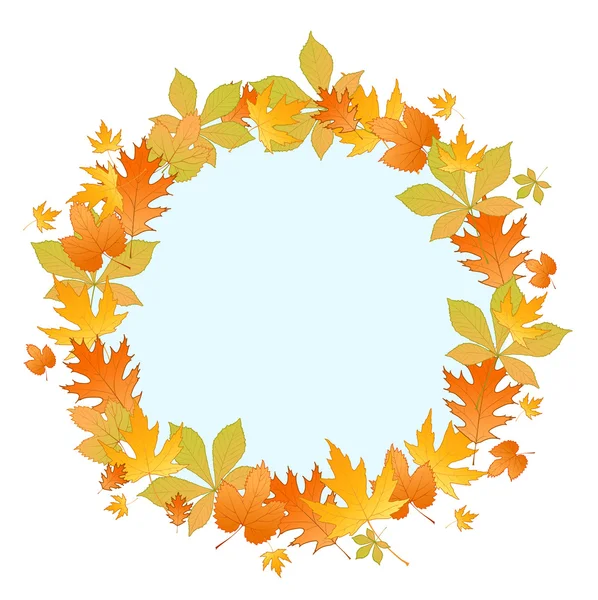 Осенняя рамка из листьев — стоковый вектор