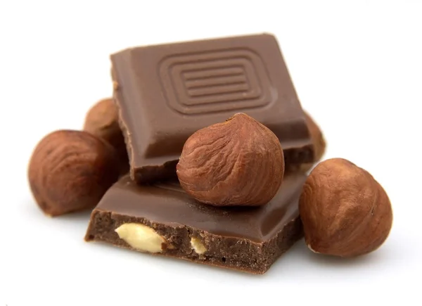 坚果巧克力 — 图库照片