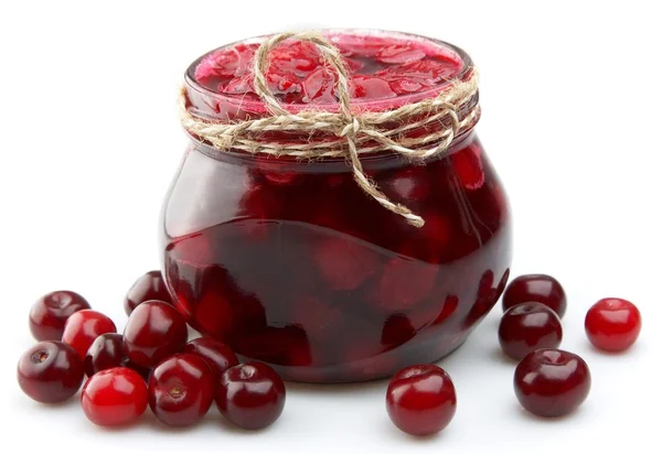 Jam with cherry — Stock Photo, Image