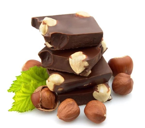 Chocolate with nuts.