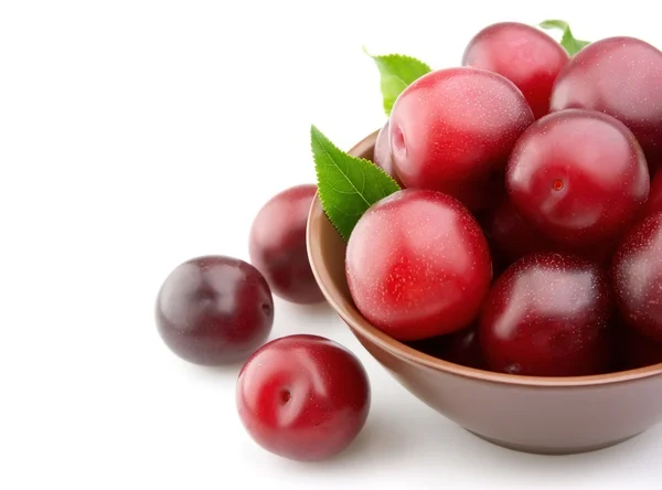 stock image Ripe plums in a plate