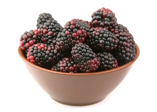 Ripe blackberry in a plate — Stock Photo, Image
