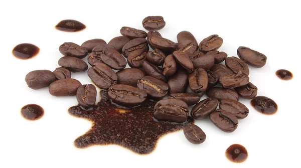 Korn av stekt kaffe — Stockfoto