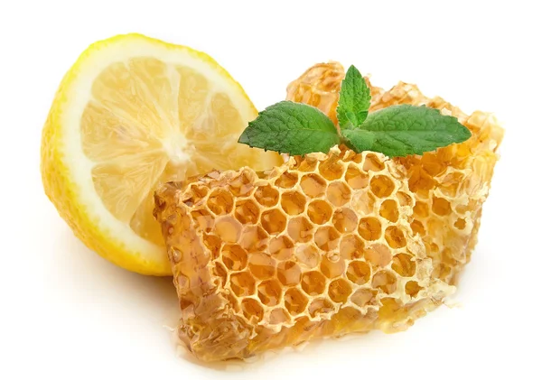 用柠檬蜂蜜蜂窝 — 图库照片
