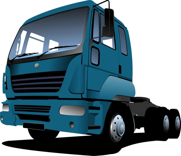 Mavi kamyonun vektör illüstrasyonu — Stok Vektör