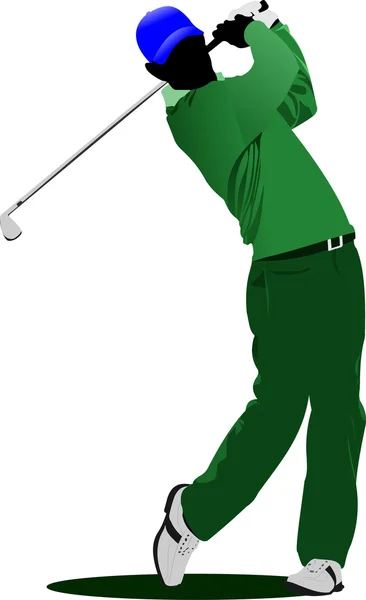 Golfçü. vektör çizim — Stok Vektör