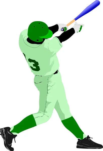 Joueur de baseball. Illustration vectorielle — Image vectorielle