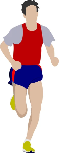 L'uomo in corsa. Illustrazione vettoriale — Vettoriale Stock