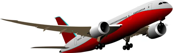 Avión en vuelo. Ilustración vectorial — Archivo Imágenes Vectoriales