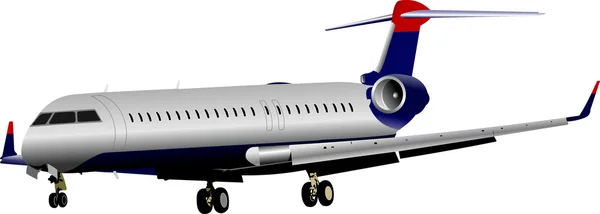 Avião de passageiros. Ilustração vetorial colorida para designers —  Vetores de Stock