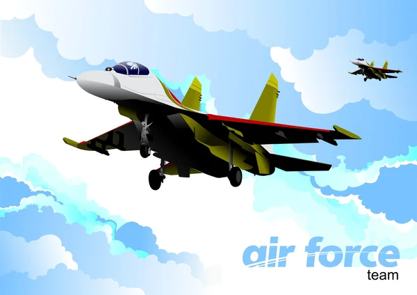 Equipo de la Fuerza Aérea. Ilustración vectorial — Vector de stock