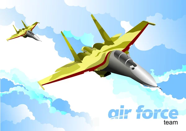 Equipa da Força Aérea. Ilustração vetorial —  Vetores de Stock
