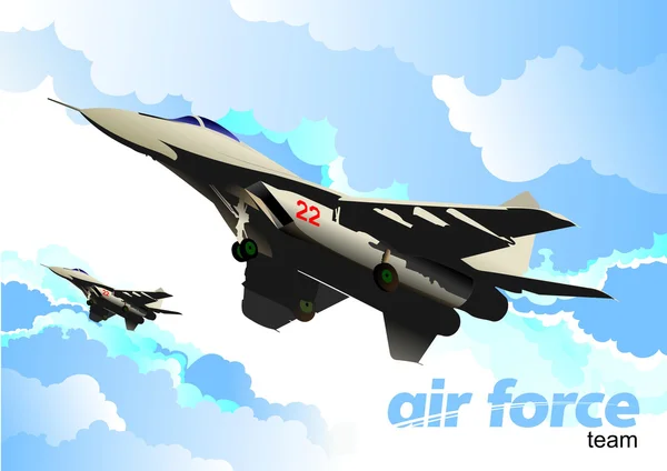Vektorkampfflugzeug — Stockvektor