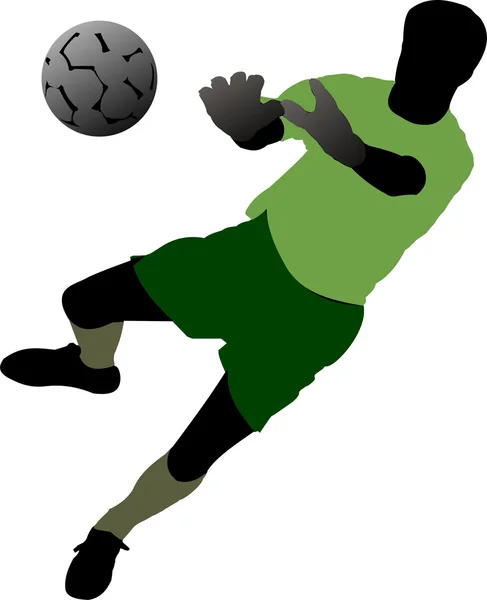 Fotbollspelare. vektor illustration — Stock vektor