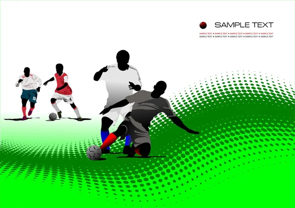 Fond abstrait avec les joueurs de football. Illustration vectorielle — Image vectorielle
