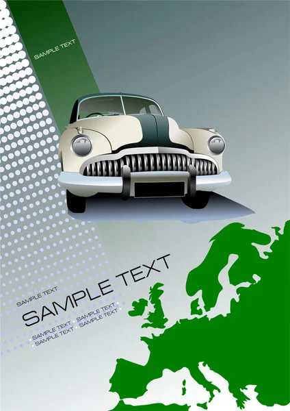 Couverture pour brochure ou modèle avec silhouette Europe. Format A4 — Image vectorielle