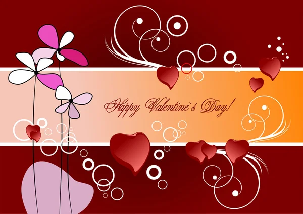 День святого Валентина з зображеннями сердець. Векторні ілюстрації — стоковий вектор
