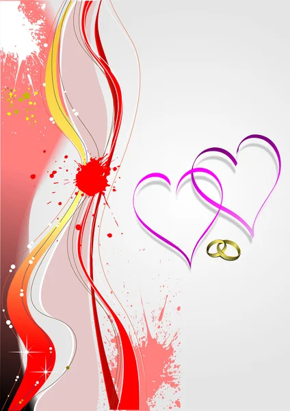 Couverture pour la Saint-Valentin avec l'image du cœur. Vecteur — Image vectorielle