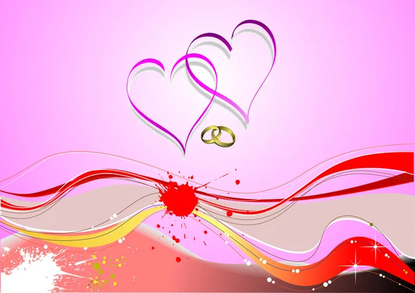 Couverture pour la Saint-Valentin avec l'image du cœur. Vecteur — Image vectorielle