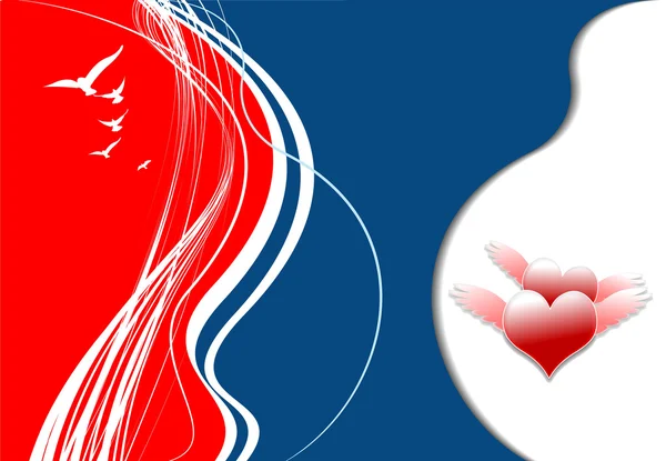 Funda para San Valentín con imagen de corazones. Vector — Vector de stock