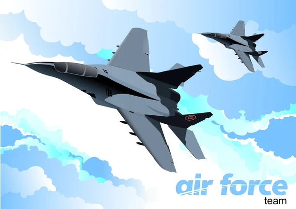 Air force team illustration — Stock Photo, Image