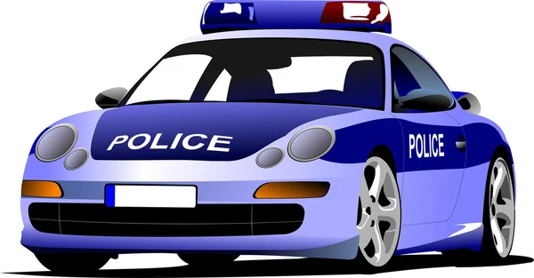 Police car. Municipal transport. Colored illustration. — 스톡 사진