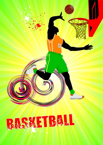 Basketball-Plakatillustration — Stockfoto