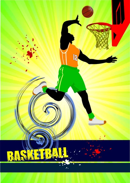 Basketball poster illustration — Stock Fotó