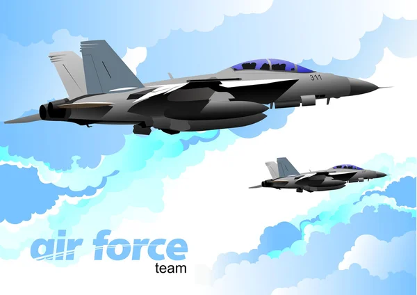 Иллюстрация команды ВВС — стоковое фото