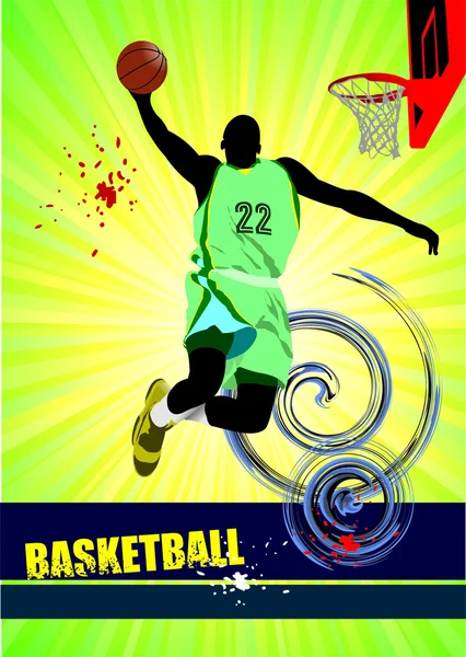 Basketball poster illustration — Zdjęcie stockowe