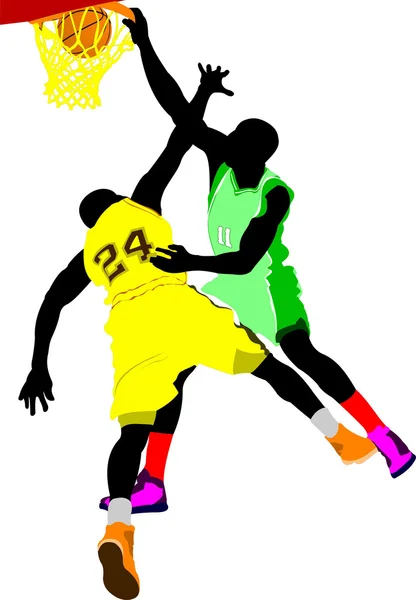 篮球运动员插图 — 图库照片