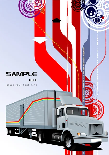 Обкладинка для брошури або папки шаблонів з легким сірим вантажівкою — стокове фото