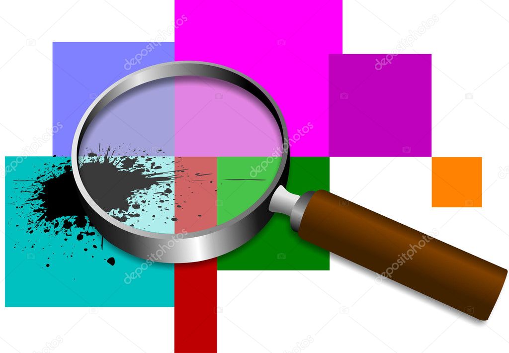 Magnifying glass icon. Transparent inside. Eps 10