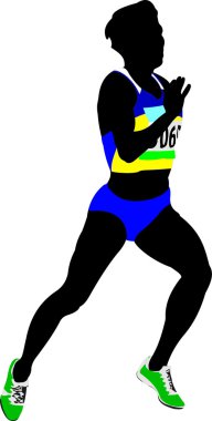 The running . Sport. Running illustration clipart