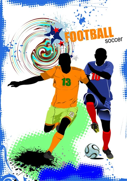 Soccer player. Colored illustration for designers — 图库照片