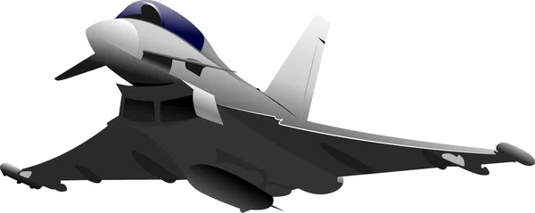Combat aircraft. Colored illustration for designers — 图库照片
