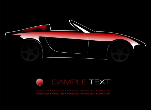 White silhouette of car on black background illustration — 图库照片